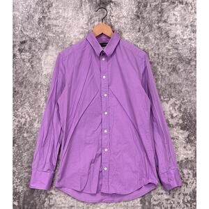 Dolce & Gabbana Dress Shirt 40 / 15.5 Mens GOLD Fit Slim Purple Cotton